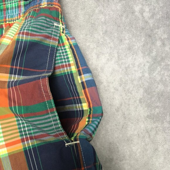 Polo RL Mens Plaid Swim Trunk Shorts size Large Red Green Mesh Inner Briefs - Picture 12 of 15